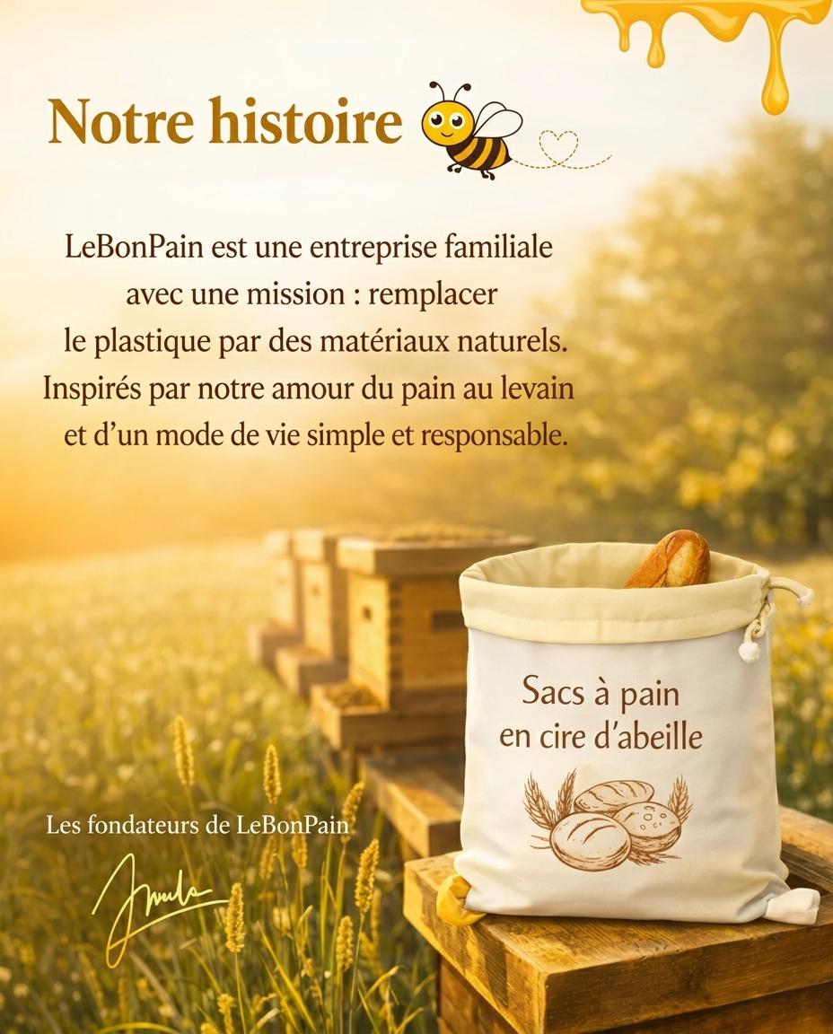 Sacs à Pain Premium — 100% Coton & Cire d'Abeille | Le Bon Pain