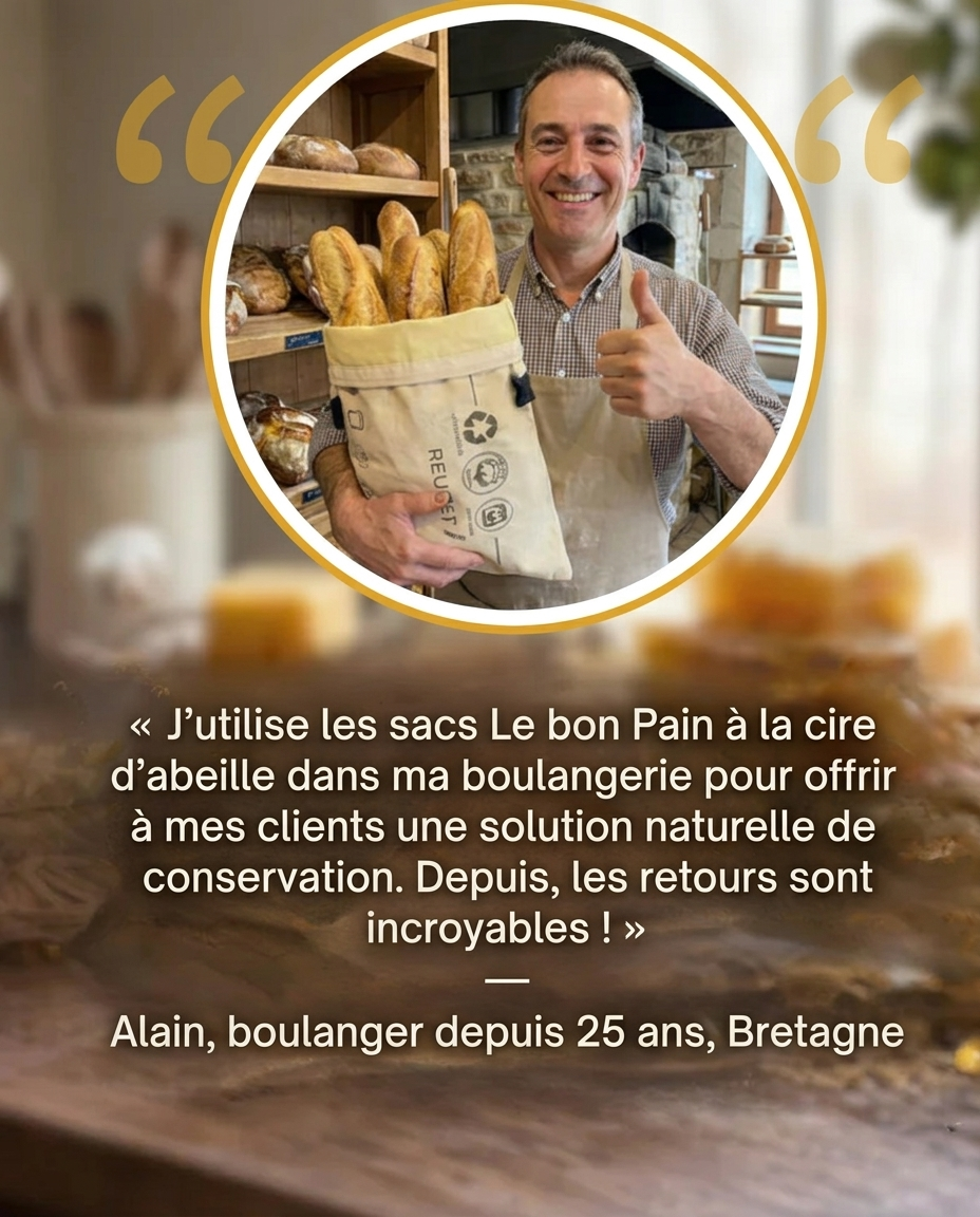 Sacs à Pain Premium — 100% Coton & Cire d'Abeille | Le Bon Pain